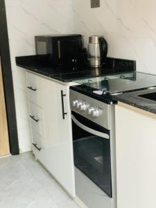 Kuchyň nebo kuchyňský kout v ubytování WHITEFIELD LUXURY APARTMENT