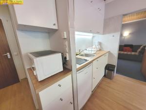 Kuchyň nebo kuchyňský kout v ubytování Apartment Almkogel