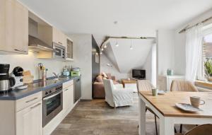Dapur atau dapur kecil di Ferienwohnung Steuerbord