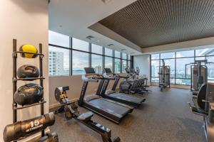 Fitness centrum a/nebo fitness zařízení v ubytování Deluxe Guest Condo Suite - Loft