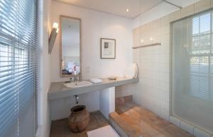 a bathroom with a sink and a mirror at Casa Velasur, De Waterkant in Cape Town +45 photos