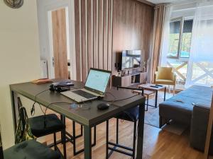 Televisyen dan/atau pusat hiburan di Angelika apartman Divčigora