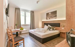 Posteľ alebo postele v izbe v ubytovaní Schoene Ferienwohnung