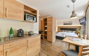 Kuchyňa alebo kuchynka v ubytovaní Schoene Ferienwohnung