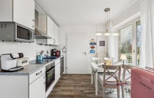 Dapur atau dapur kecil di Ferienwohnung Backbord
