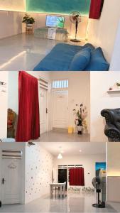a collage of photos of a bedroom and a living room at Twentynine Homestay in Banyuwangi +26 photos