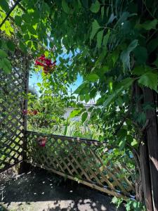 Air Conditioned 2 Bedroom upper floor suite with Garden view外面的花园