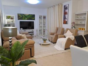 Televízia a/alebo spoločenská miestnosť v ubytovaní Apartamento Romero valencia