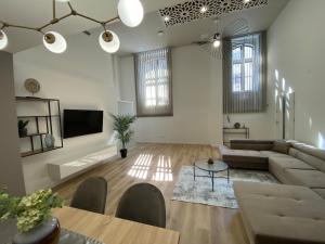 TV a/nebo společenská místnost v ubytování Z8 Prémium Apartman