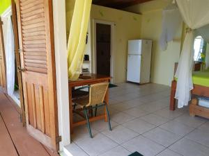 Kuchyň nebo kuchyňský kout v ubytování CARPE DIEM VILLA "Studio Apartment" Caribbean Sea views even from the Beds