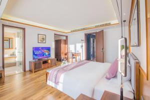 TV a/nebo společenská místnost v ubytování 大理市闲云听月客栈