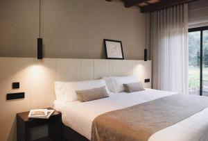 Postel nebo postele na pokoji v ubytování Hotel Vall de Bas + 28 fotografií