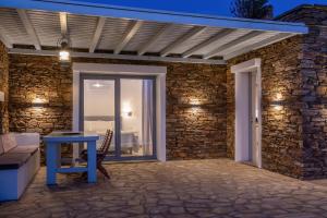 A patio or other outdoor area at Villa Leonora Tinos