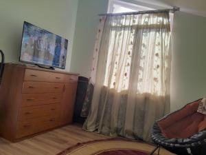TV a/nebo společenská místnost v ubytování Ananuri veranda- hotel guest house