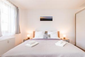 Posteľ alebo postele v izbe v ubytovaní Apartmán U Doubků Horní Blatná