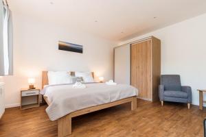 Postel nebo postele na pokoji v ubytování Apartmán U Doubků Horní Blatná