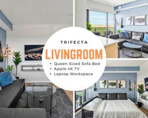 Postel nebo postele na pokoji v ubytování High-Rise Apt Raleigh Free Parking & Sunset View 2