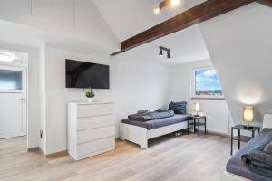 TV a/nebo společenská místnost v ubytování BA02 Dachgeschoss Apartment!