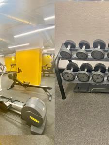 Fitness centrum a/nebo fitness zařízení v ubytování Grüne Oase an der Therme