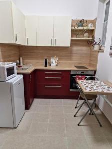 Kuchyňa alebo kuchynka v ubytovaní St Donat Belvarosi Apartman Koszeg