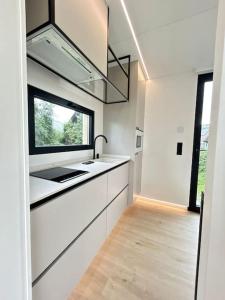 Kuchyň nebo kuchyňský kout v ubytování Tinyhaus im Dorf der Zukunft + 5 fotografií
