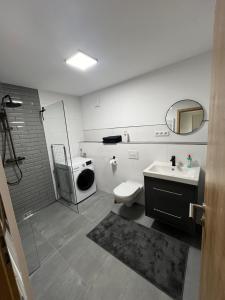 Koupelna v ubytování Ferienhaus unterm Kohnstein
