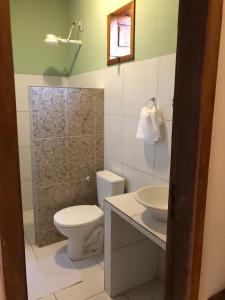 Koupelna v ubytování Alecrim Hostel e Pousada