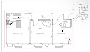a floor plan of a house at 2Bedroom apartment by the castle in Edinburgh