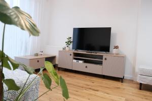 Telewizja i/lub zestaw kina domowego w obiekcie Apartments Space and More, Dmowskiego - 20 minut do RYNKU, Self Check-In 24H, Parking