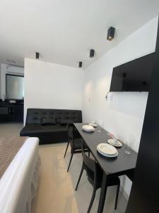 Ruang duduk di Pipa Premium Flat - com piscina privativa e estacionamento