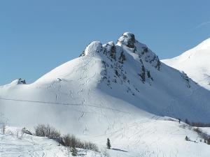 アベトーネにあるHotel Primulaの雪山