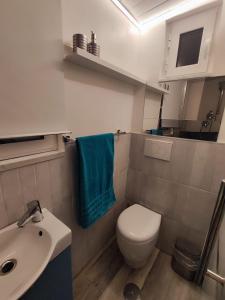un baño con inodoro y lavabo en RomAmoR Spagna, en Roma