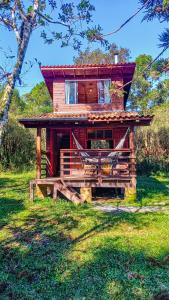 Taman di luar Cabana na Floresta Rincão do Fortaleza
