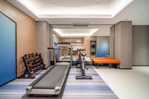Fitness centrum a/nebo fitness zařízení v ubytování Echarm Hotel Guangzhou Baiyun Station Julong Metro Station