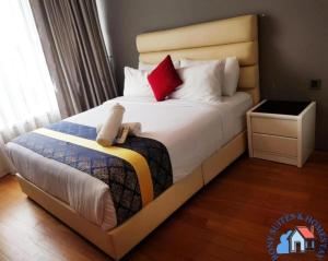 Voodi või voodid majutusasutuse Vortex Serviced Apartment KLCC By Elite Suites toas
