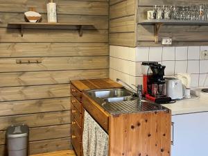 a small kitchen with a sink and a counter at 2 person holiday home in STRYN-By Traum in Stryn +13 photos