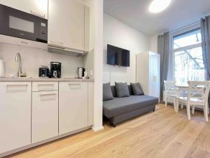 Kuchyň nebo kuchyňský kout v ubytování AM1026 - Smarte Monteurwohnung Übergangswohnung
