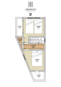 A planta de J S暁宅-星白2F hoshishiro2F