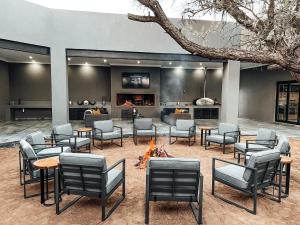Χώρος καθιστικού στο 4 Aces Outfitters Lodge