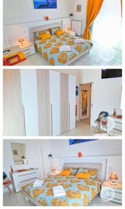 A bed or beds in a room at Antonella home b&b
