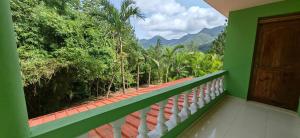 a balcony with a view of the mountains at Villa Don Manuel in Villa Altagracia