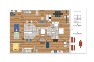 un plano de una casa en Sleep24 13Beds 8BR 6BA Swepson Retreat KING, en Louisville