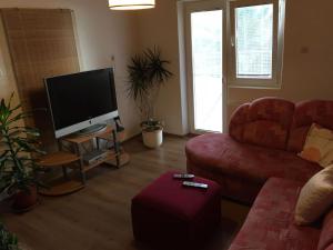 Televízia a/alebo spoločenská miestnosť v ubytovaní Apartments Durda