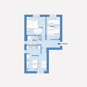 a floor plan of a condo at 22CAP apartment in Milan +61 photos
