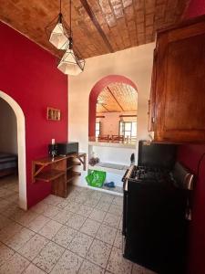Posezení v ubytování Apartamento de Flores