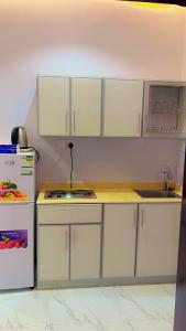 Køkken eller tekøkken på شقق الفايز