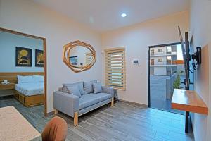 TV a/nebo společenská místnost v ubytování Encantador departamento en el corazón de La Paz