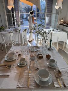 Reštaurácia alebo iné gastronomické zariadenie v ubytovaní B&B A Piazza del Gesù