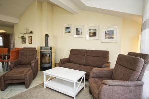 Posezení v ubytování Strandvilla Boeck Wohnung Nr 15