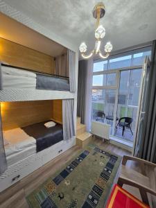 Кровать или кровати в номере See You In Mongolia-First Boutique Hostel in Ulaanbaatar